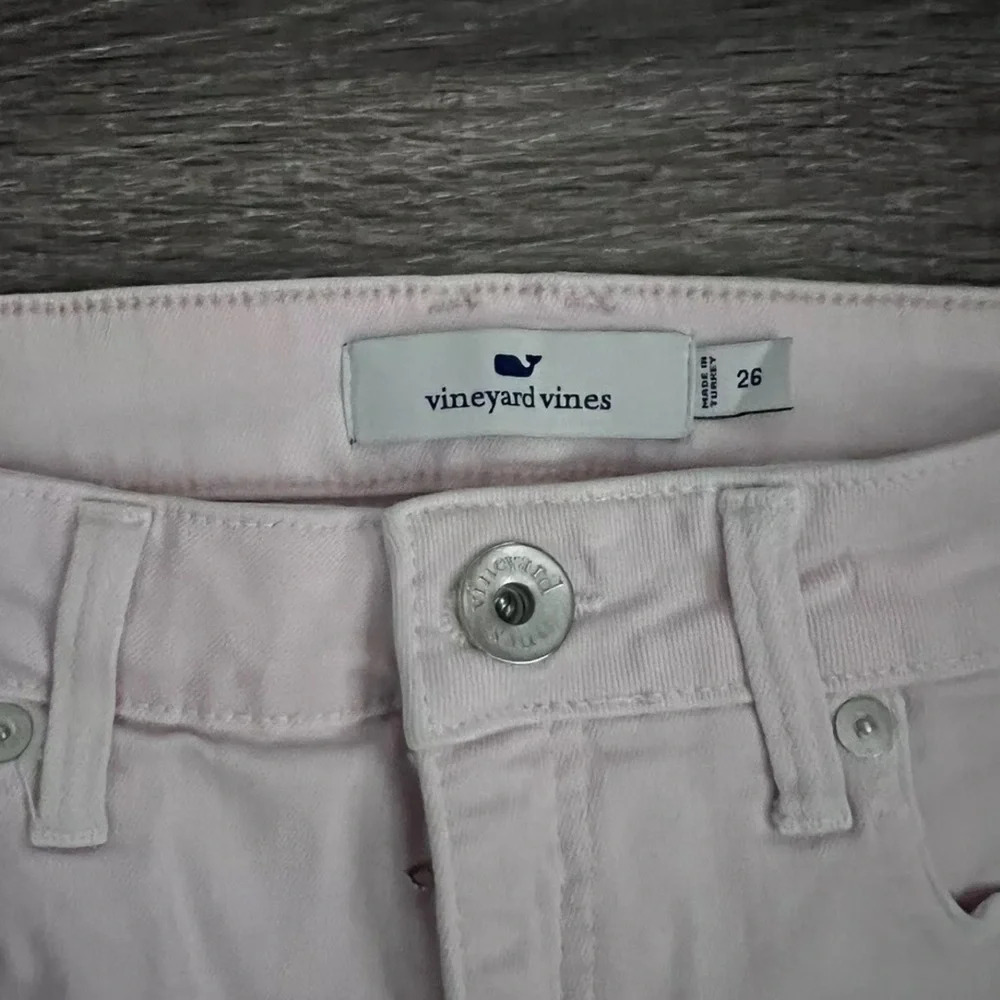 VINEYARD VINES High Rise Light Pink High Rise Skinny Jeans Size 26 - Picture 4 of 7
